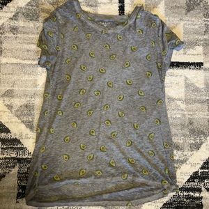 Short Sleeve Avocado print shirt.